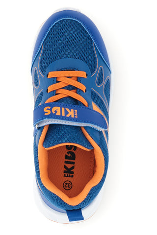 Sneakers blu con dettagli arancioni Pitt kids PK6740A