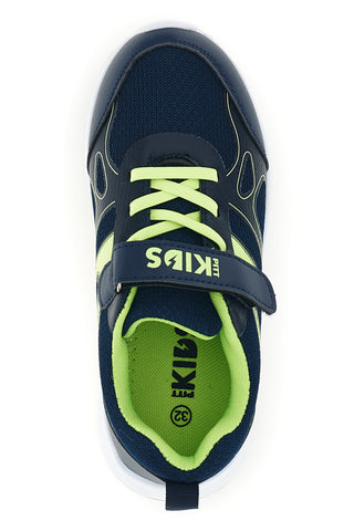 Scarpe sportive blu con dettagli verdi Pitt kids PK6740B