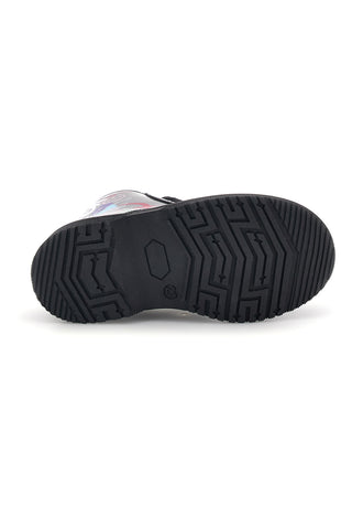 Schwarze Sneaker mit mehrfarbigem Graffiti-Print und Reißverschluss „Grazie girl“ 462702