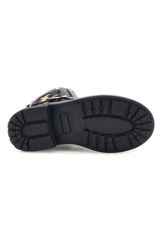 Schwarze Stiefeletten mit Herzschnalle und Schmetterlingsapplikationen „Grazie Girl“ 456670