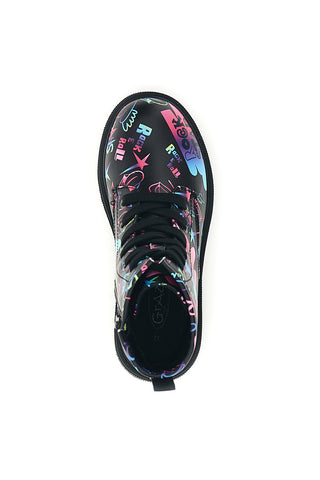 Stivaletti neri multicolor con lacci Grazie girl 578630