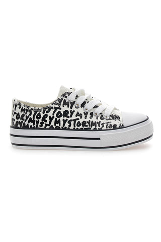 Energy 200 Canvas-Sneaker mit schwarz-weißem Allover-Print
