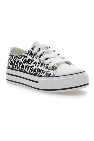 Energy 200 Canvas-Sneaker mit schwarz-weißem Allover-Print