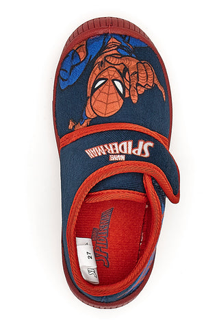 Blauer Klettverschluss-Slipper von Disney Spiderman
