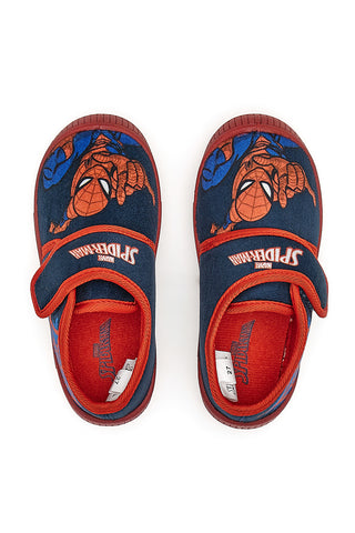 Blauer Klettverschluss-Slipper von Disney Spiderman