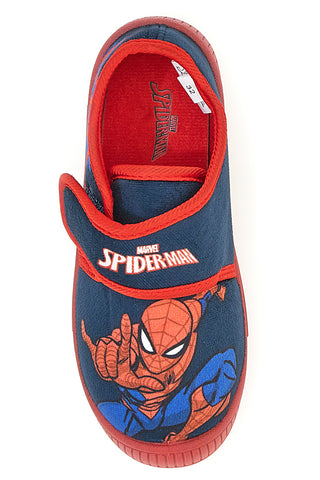 Disney Spiderman Blauer Klett-Slipper 12424