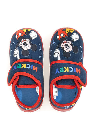Blaue und rote „First Steps Mickey“-Hausschuhe 14403