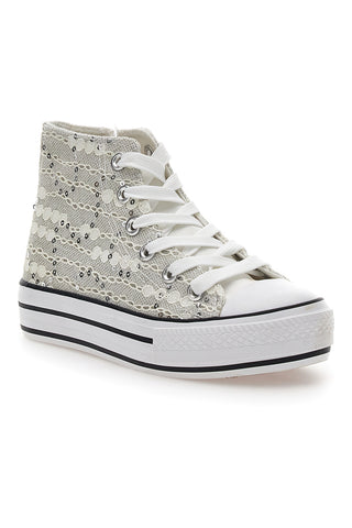 Hohe Sneakers „Energy 106“ in Silber