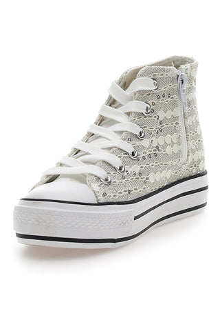 Hohe Sneakers „Energy 106“ in Silber