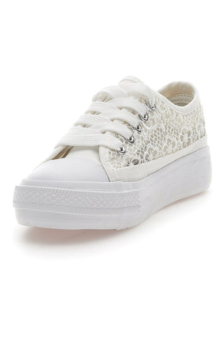 Weiße Spitzensneaker „Energy 111“.