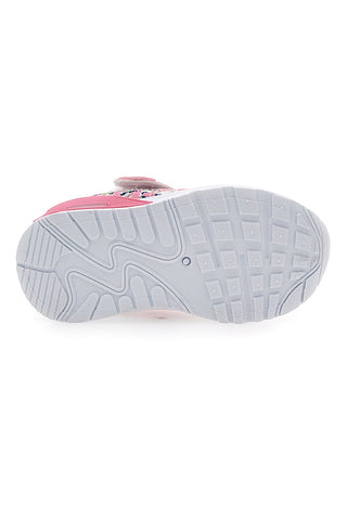 Sneakers Primi Passi Rosa in Fantasia con Dettagli Glitter Pitt Kids 1391