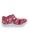 Fuchsiafarbene Stoffsandalen mit geschlossener Zehenpartie Pitt Kids 3903
