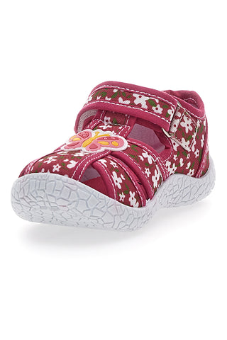 Fuchsiafarbene Stoffsandalen mit geschlossener Zehenpartie Pitt Kids 3903