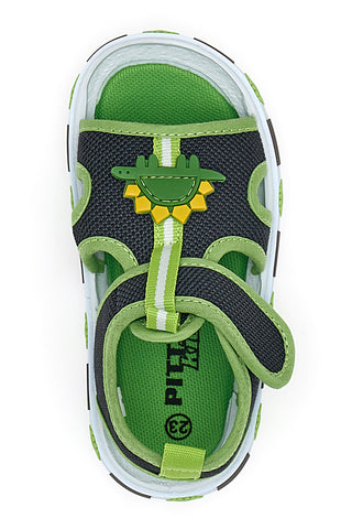 Sandali Primi Passi Grigi e Verdi Pitt Kids 2635