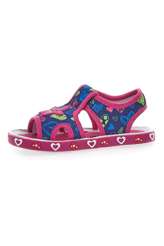 Sandali Blu e Fucsia in Tessuto Pitt Kids 2870