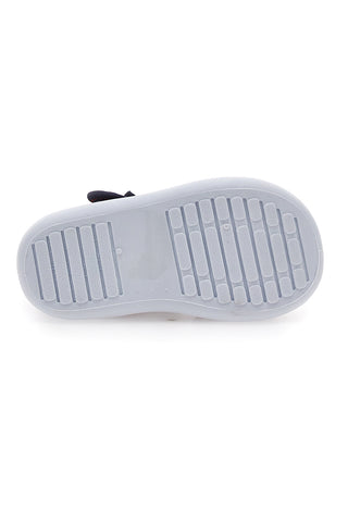 Geschlossene „First Steps“-Sandalen mit Jeansspitze und Snoopy-Streifen 0616109