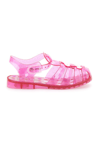 Transparente rosa Badesandalen mit glitzerndem Snoopy 3116616