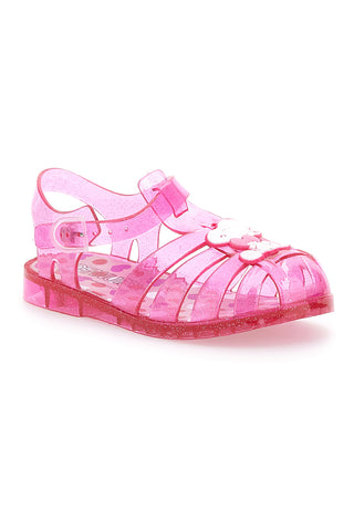 Transparente rosa Badesandalen mit glitzerndem Snoopy 3116616