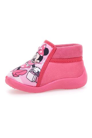 Pantofole chiuse Rosa Con Strappo in Velcro MINNIE 8MN4S04LE