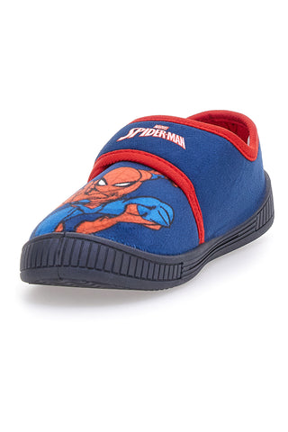 Blaue geschlossene Hausschuhe mit Klettverschluss, Spiderman 12SP4S24LB