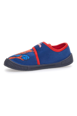 Blaue geschlossene Hausschuhe mit Klettverschluss, Spiderman 12SP4S24LB