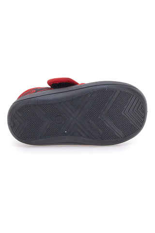 Rote und schwarze Hausschuhe mit Klettverschluss SPIDERMAN M07327