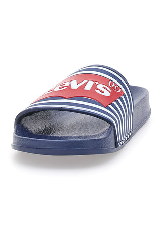 Ciabatte Navy con Logo Rosso in Silicone LEVI'S POOL