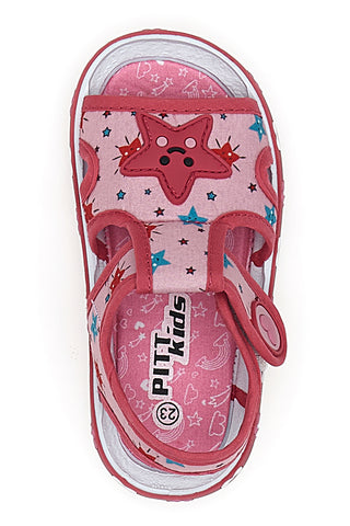 Sandali fuxia in tessuto Pitt Kids PK2871A