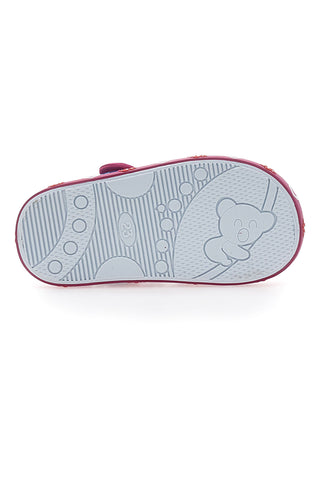 Blaue und fuchsiafarbene Lauflernsandalen aus Stoff Pitt Kids PK2871B