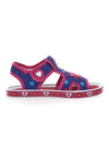 Blaue und fuchsiafarbene Stoffsandalen Pitt Kids PK2871B