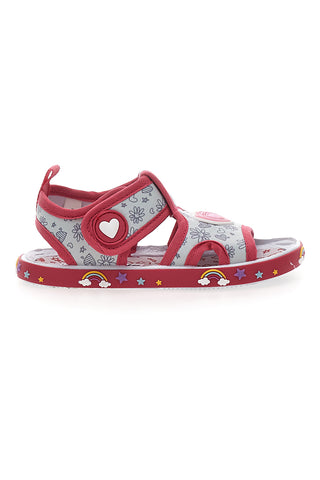 Sandali Primi Passi Bianco e Rosa con Punta Aperta PITT KIDS PK2406A