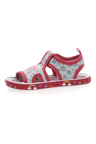 PITT KIDS PK2406A Sandalen für die ersten Schritte, offen, Weiß und Rosa