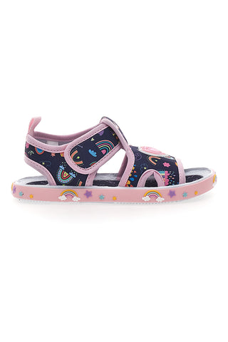 Sandali Primi Passi Blu e Rosa con Punta Aperta PITT KIDS PK2406B