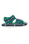 Pitt Kids Marineblaue und grüne Sandalen für die ersten Schritte PK2758B