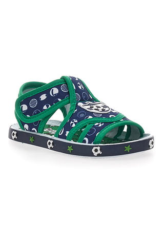 Pitt Kids Marineblaue und grüne Sandalen für die ersten Schritte PK2758B