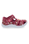 PITT KIDS PK2876A Weiche rote Sandalen mit Schmetterlingen und Klettverschluss