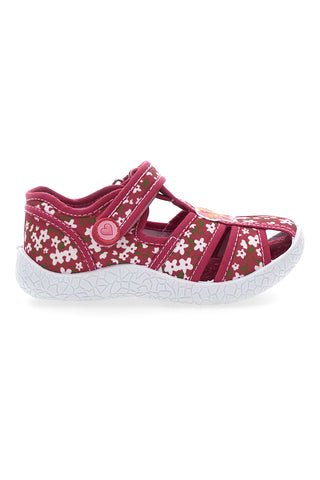 PITT KIDS PK3904A Sandalen mit Klettverschluss und Schmetterlingsmotiv, zartrosa