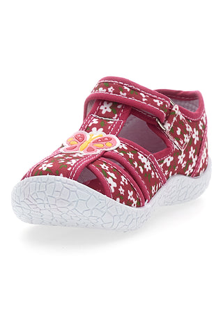 Sandali Rosa Morbidi con Farfalla e Velcro PITT KIDS PK3904A