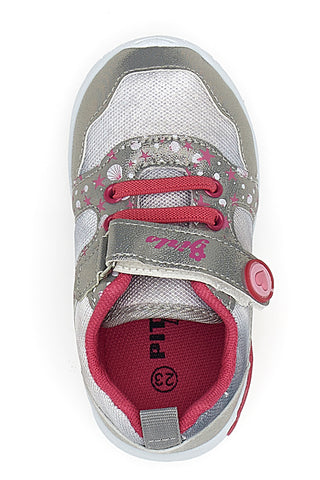 Sneakers primi passi argento Pitt Kids PK2186A