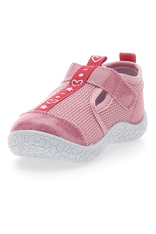 Lauflernschuhe Rosa mit weißen Herzen PITT KIDS PK1100A