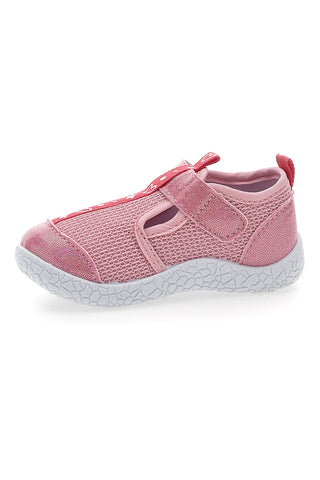 Lauflernschuhe Rosa mit weißen Herzen PITT KIDS PK1100A