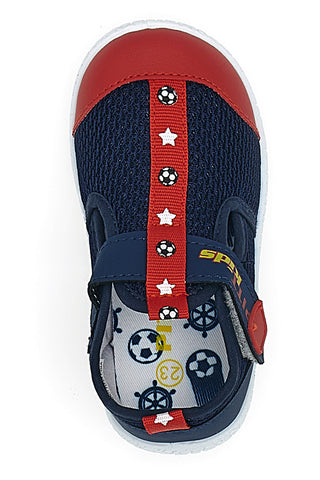 Pitt Kinder Blaue und Rote Sneakers PK1148A