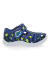 Sandali primi passi blu con dinosauri gialli punta chiusa  PITT KIDS PK2492D
