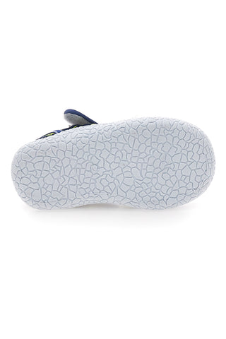 Sandali primi passi blu con dinosauri gialli punta chiusa  PITT KIDS PK2492D