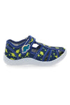 Sandali blu con dinosauri gialli punta chiusa  PITT KIDS PK2492D
