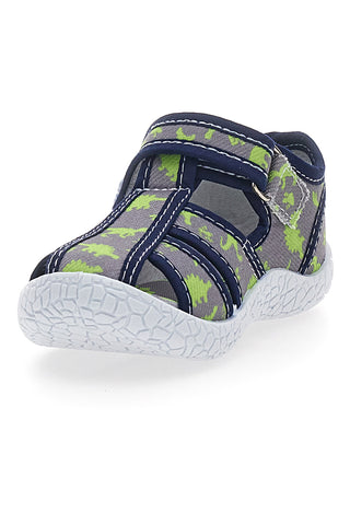 Sandali grigi con dinosauri gialli punta chiusa  PITT KIDS PK2492E
