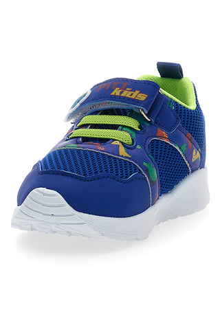 PITT KIDS PK2380B Blaue und grüne Lauflernschuhe mit Klettverschluss