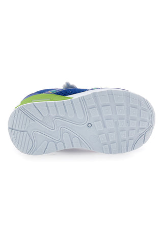 PITT KIDS PK2380B Blaue und grüne Lauflernschuhe mit Klettverschluss