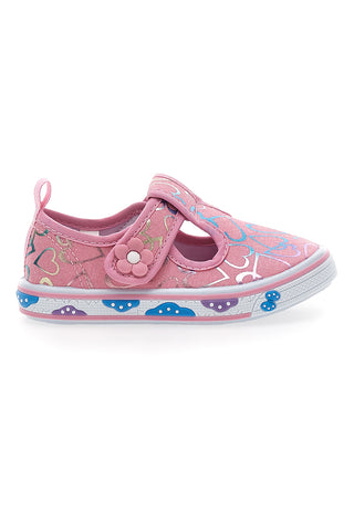 Sandali Rosa Primi Passi con Cuori Azzurri PITT KIDS PK2297A