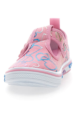 Rosa Lauflernsandalen mit blauen Herzen PITT KIDS PK2297A